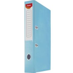 Biblioraft plastifiat A4, 50mm, albastru deschis, Noki