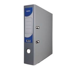 Biblioraft plastifiat A4, 75mm, gri, Noki