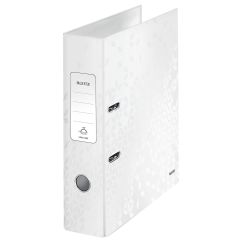 Biblioraft plastifiat A4, 80mm, 180 grade, alb, Leitz WOW