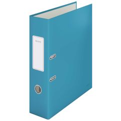 Biblioraft plastifiat A4, 80mm, 180 grade, albstru celest, Leitz Cosy