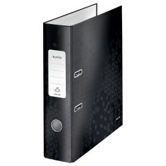Biblioraft plastifiat A4, 80mm, 180 grade, negru, Leitz WOW