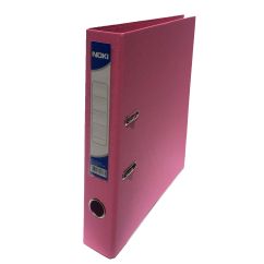 Biblioraft plastifiat int-ext A4, 50mm, roz, Noki