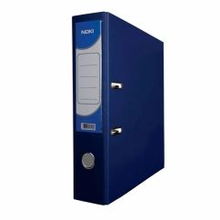 Biblioraft plastifiat int-ext A4, 75mm, albastru, Noki