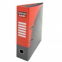 Biblioraft carton A4, in cutie, 80mm, rosu, Pigna Working-up