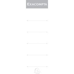 Etichete din carton pentru bibliorafturi, 75mm, 10 buc/set, alb, Exacompta