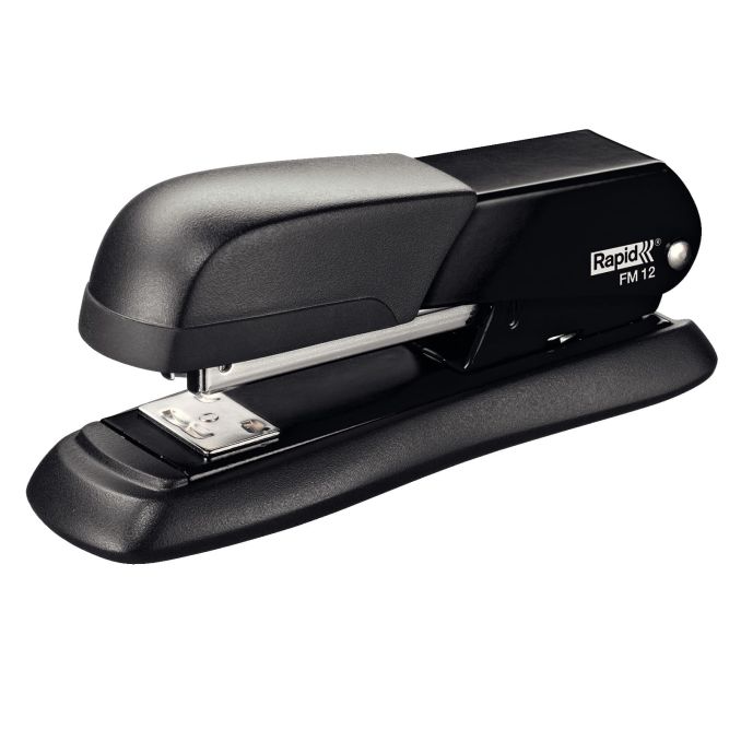 Capsatoare, perforatoare si tackere - Capsator de birou, 25 coli, 24/6, metal/plastic ABS, negru, Rapid FM12 Capsatoare, perforatoare si tackere - Capsator de birou, 25 coli, 24/6, metal/plastic ABS, negru, Rapid FM12