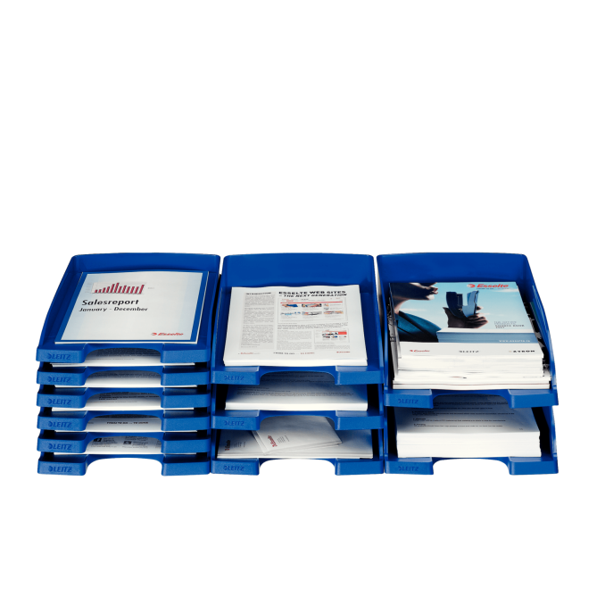 Suporturi si tavite pentru documente - Tavita documente A4, plastic, negru, Leitz Plus Jumbo