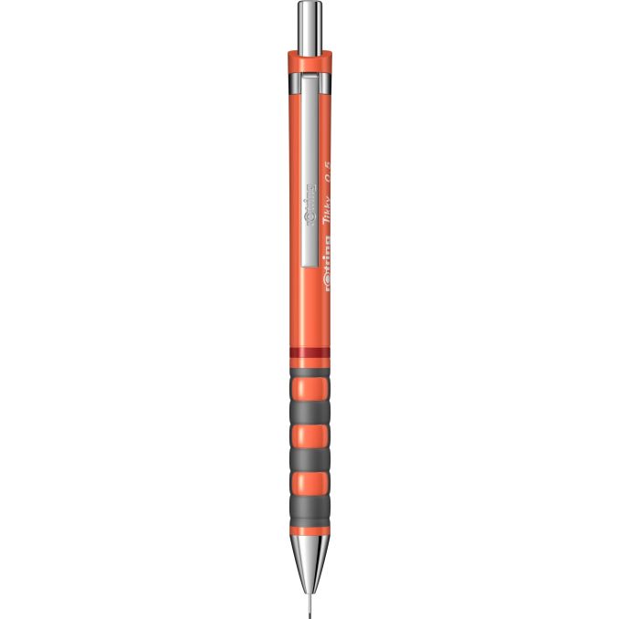 Creioane mecanice si grafit - Creion mecanic, grip ergonomic, 0.5mm, portocaliu neon, Rotring Tikky III