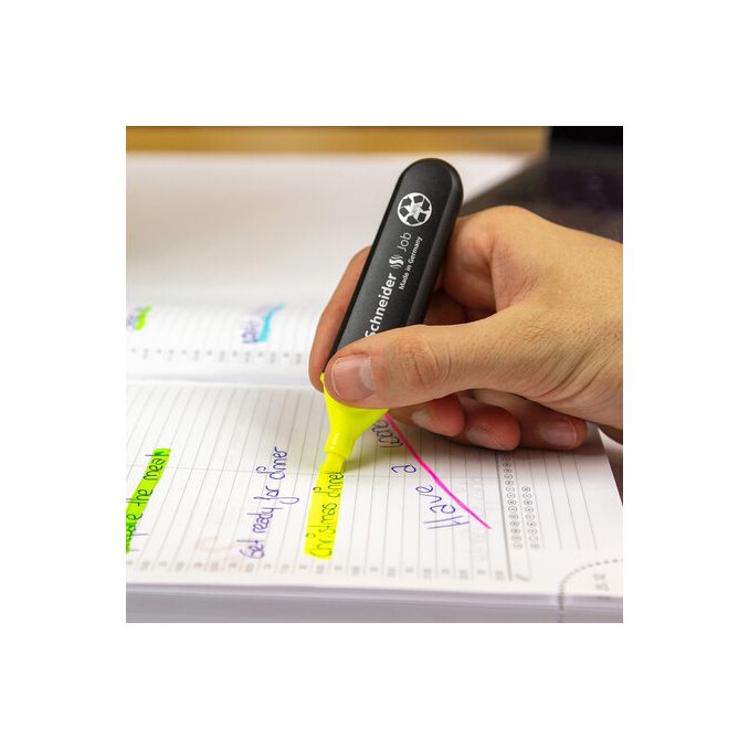 Markere si evidentiatoare - Textmarker, varf tesit 1-5mm, galben, Schneider Job