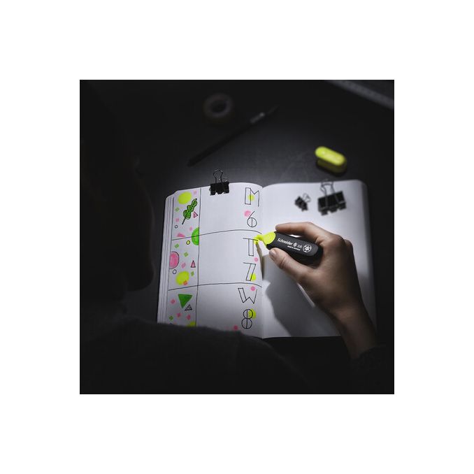 Markere si evidentiatoare - Textmarker, varf tesit 1-5mm, galben, Schneider Job