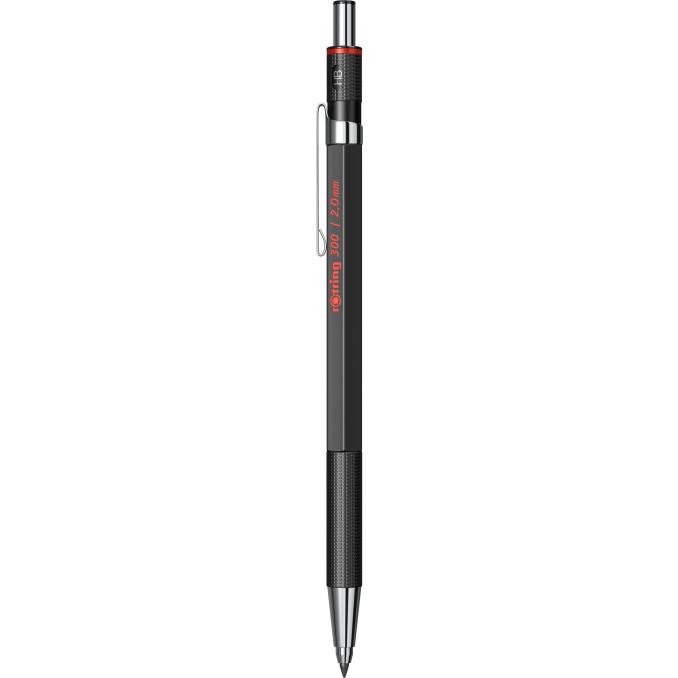 Creioane mecanice si grafit scoala - Creion mecanic, grip plastic ABS, 2.0mm, negru, Rotring 300