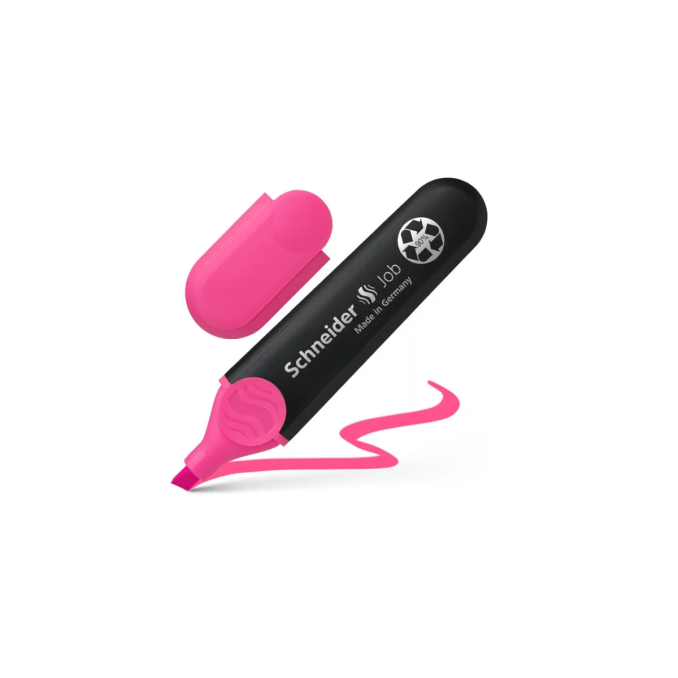 Markere si evidentiatoare - Textmarker, varf tesit 1-5mm, roz, Schneider Job