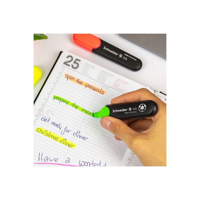 Markere si evidentiatoare - Textmarker, varf tesit 1-5mm, roz, Schneider Job