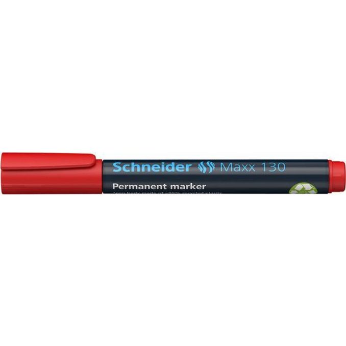 Markere si evidentiatoare - Marker permanent, varf rotund 1-3mm, rosu, Schneider 130