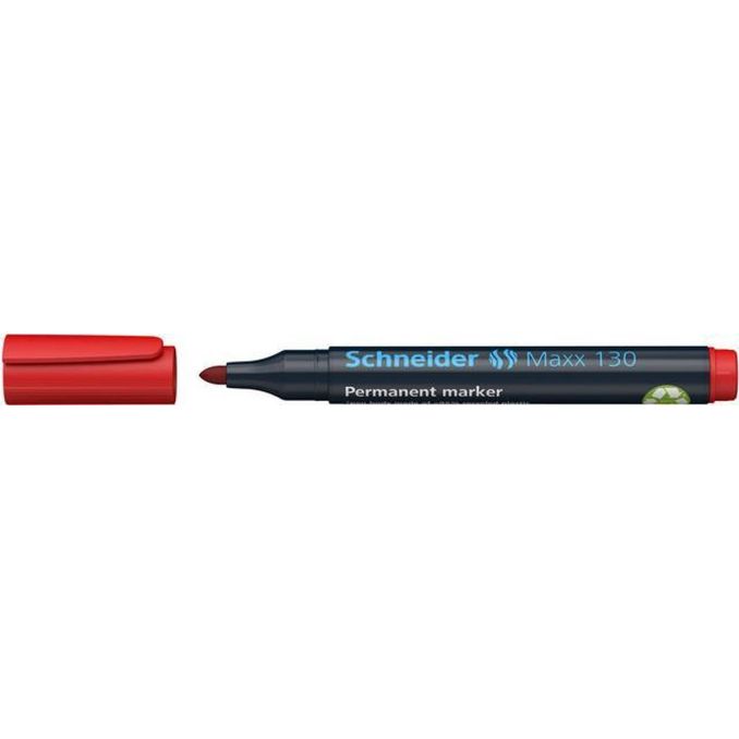 Markere si evidentiatoare - Marker permanent, varf rotund 1-3mm, rosu, Schneider 130