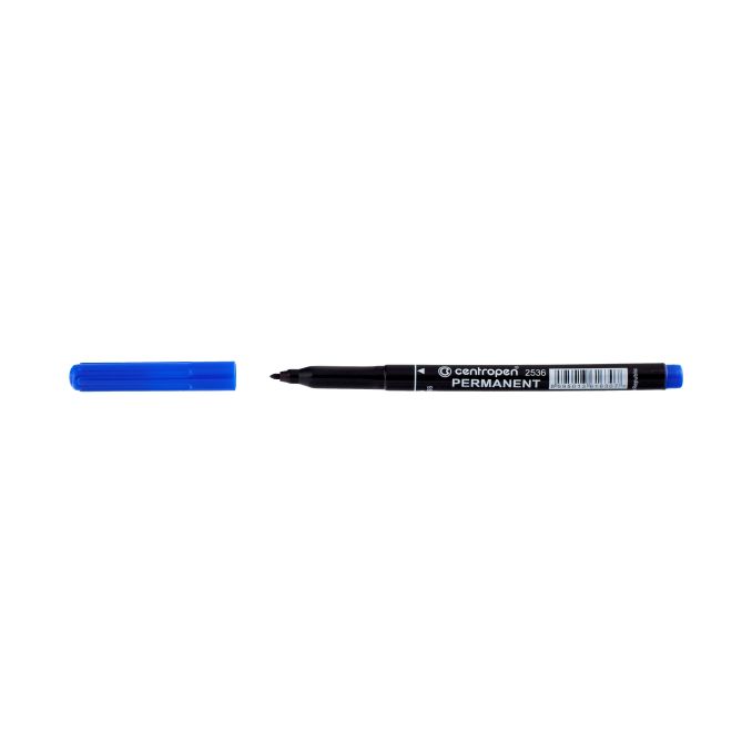 Markere si evidentiatoare - Marker permanent, varf rotund 1.0mm, albastru, Centropen 2536