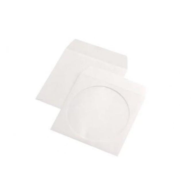 Plicuri - Plic CD/DVD (125X125mm), cu fereastra, gumat, alb