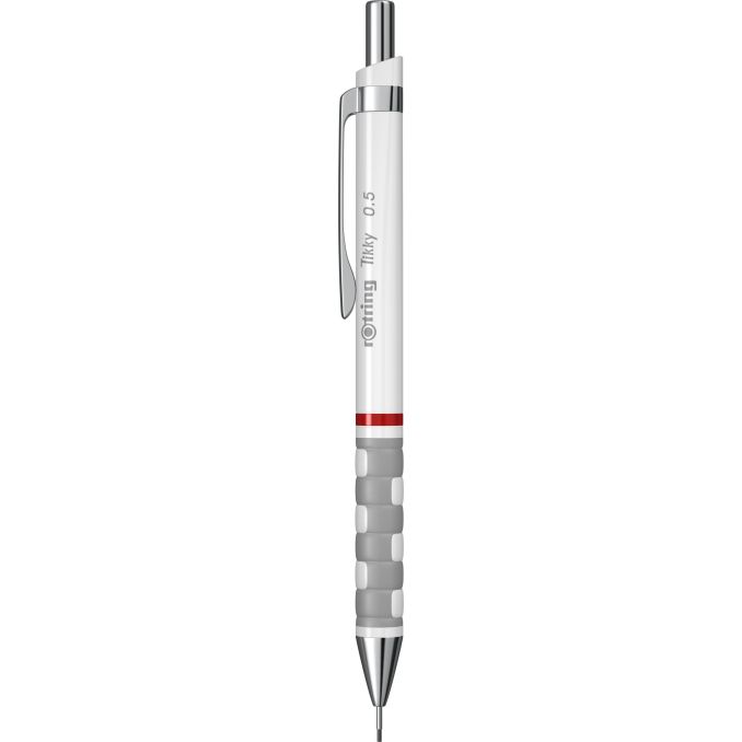 Creioane mecanice si grafit - Creion mecanic, grip ergonomic, 0.5mm, alb, Rotring Tikky III Creioane mecanice si grafit - Creion mecanic, grip ergonomic, 0.5mm, alb, Rotring Tikky III