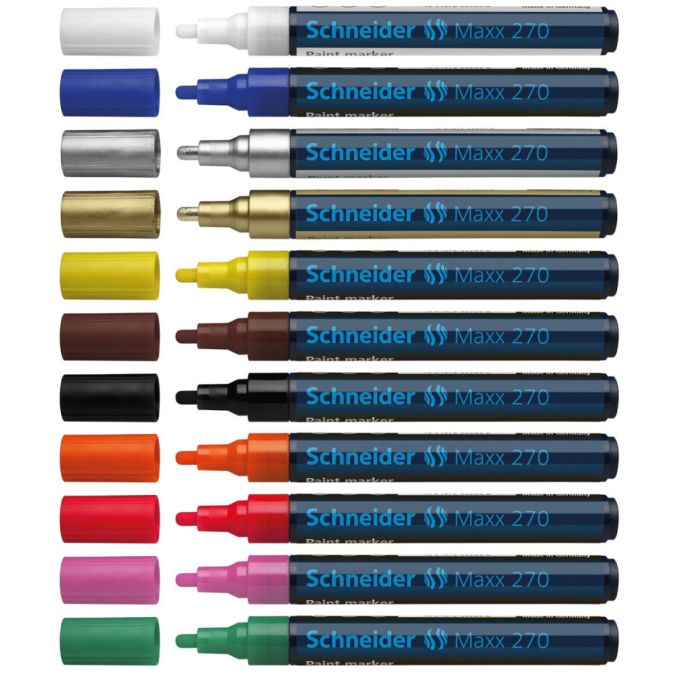 Markere si evidentiatoare - Marker cu vopsea, varf rotund 1-3mm, portocaliu, Schneider Maxx 270