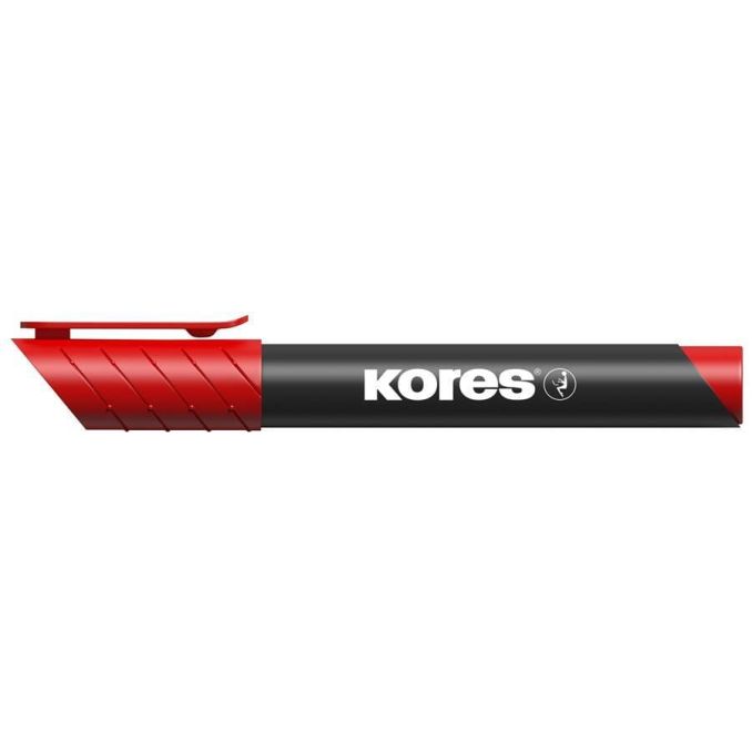 Markere si evidentiatoare - Marker permanent, varf rotund 3.0mm, rosu, Kores XP1