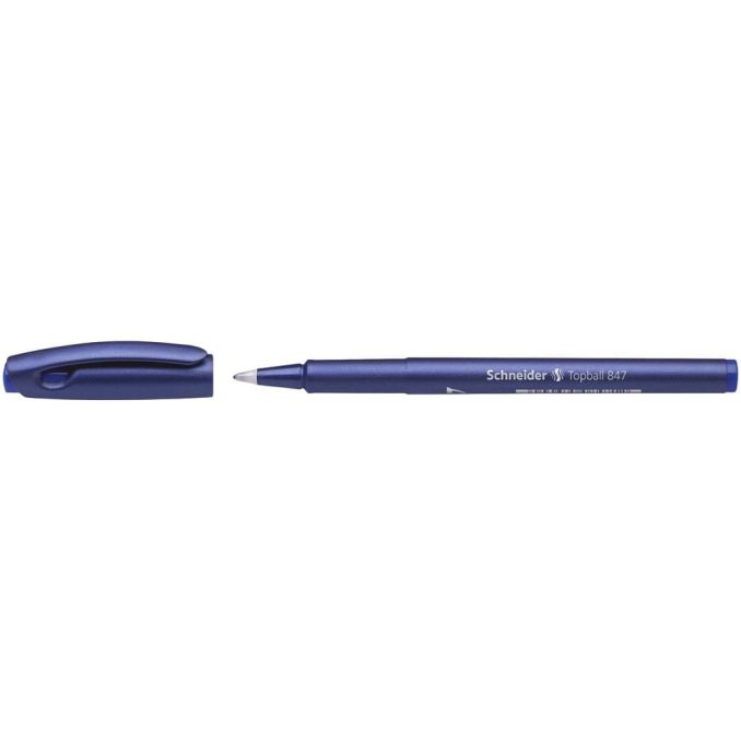 Rollere - Roller cu cerneala, varf 0.5mm, albastru, Schneider Topball 847