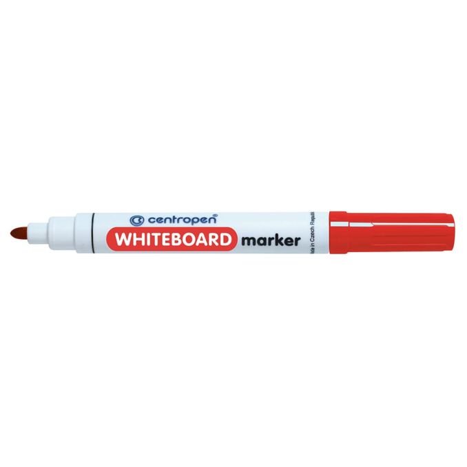 Markere si evidentiatoare - Marker whiteboard, varf rotund 2.5mm, rosu, Centropen 8559