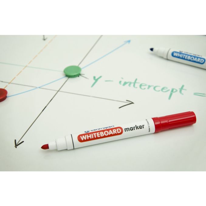 Markere si evidentiatoare - Marker whiteboard, varf rotund 2.5mm, rosu, Centropen 8559