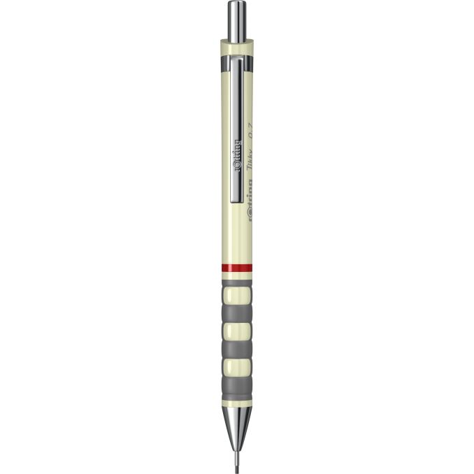 Creioane mecanice si grafit - Creion mecanic, grip ergonomic, 0.7mm, ivory, Rotring Tikky III