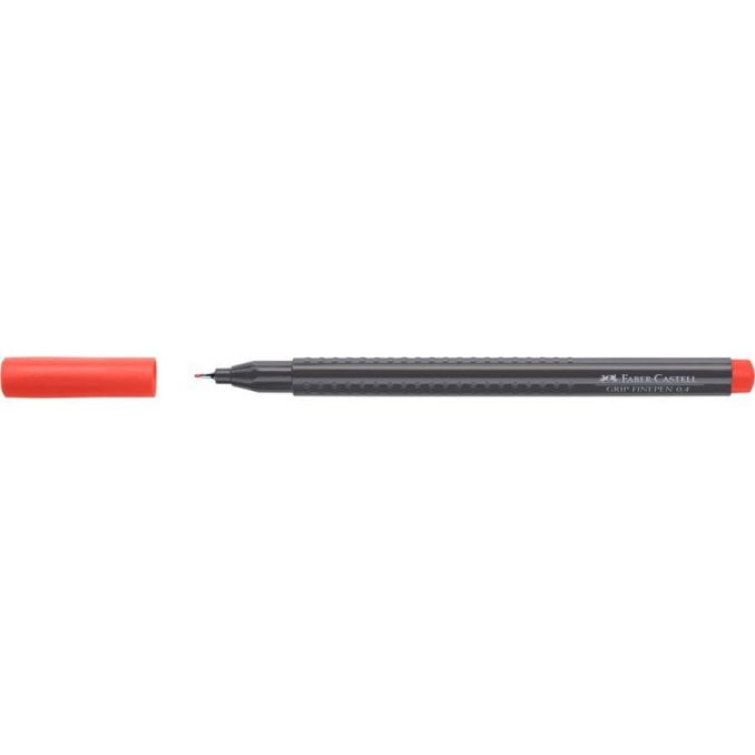 Linere si finelinere - Liner, varf 0.4mm, rosu, Faber-Castell