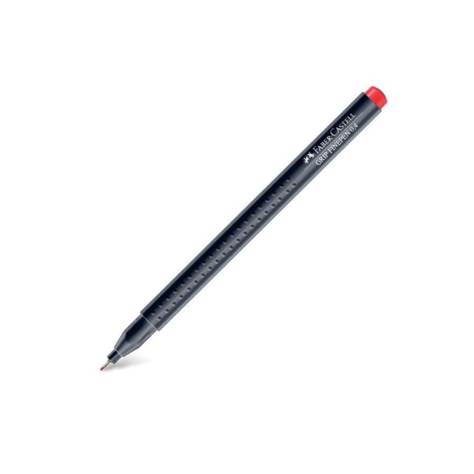 Linere si finelinere - Liner, varf 0.4mm, rosu, Faber-Castell