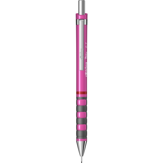 Creioane mecanice si grafit - Creion mecanic, grip ergonomic, 0.7mm, roz neon, Rotring Tikky III