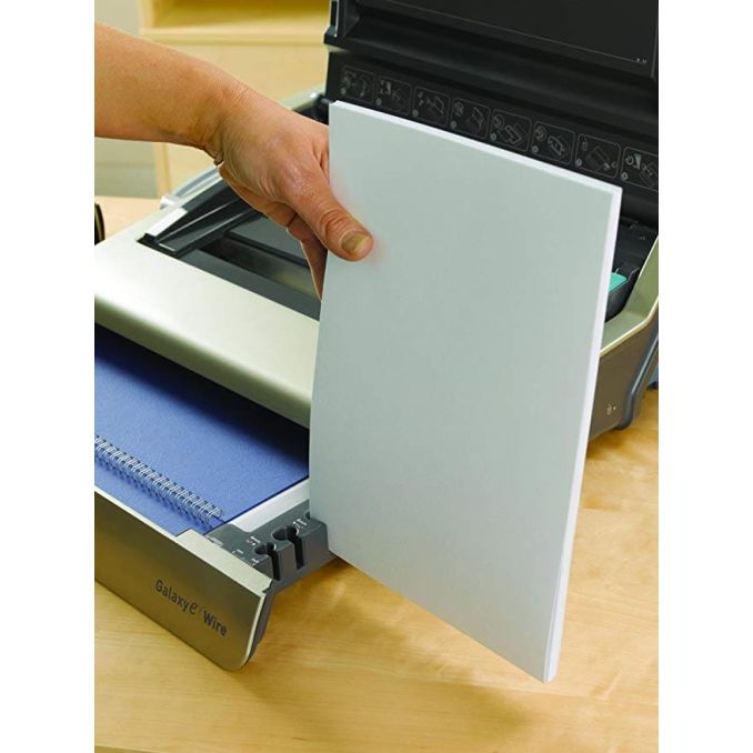 Aparate de indosariat si laminat, accesorii - Aparat de indosariat electric, inele metal, max. 130 coli, Fellowes Galaxy-E Wire