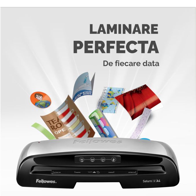 Aparate de indosariat si laminat, accesorii - Laminator A4, Fellowes Saturn 3i