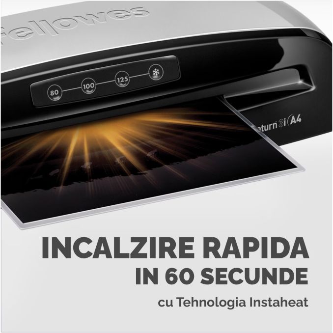 Aparate de indosariat si laminat, accesorii - Laminator A4, Fellowes Saturn 3i