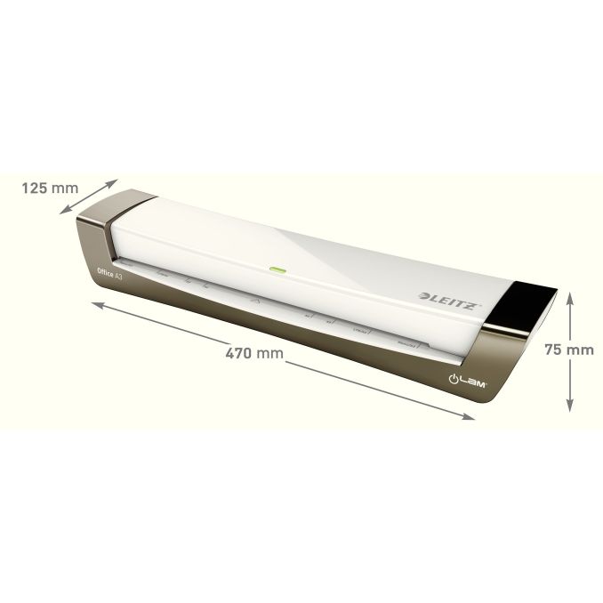 Aparate de indosariat si laminat, accesorii - Laminator A3, gri, Leitz iLAM Office