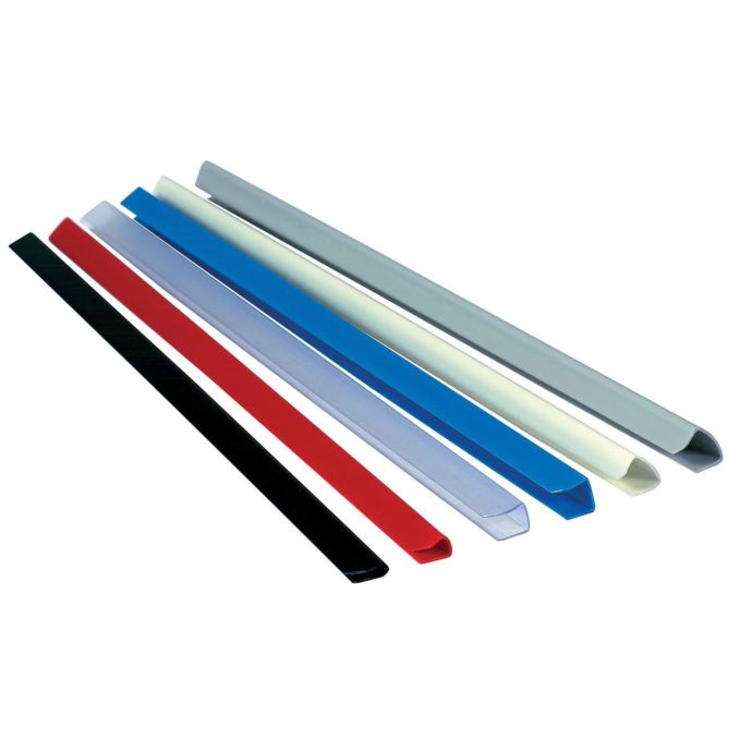Aparate de indosariat si laminat, accesorii - Sina prindere documente, 4mm (25 coli), 50 buc/cutie, albastru, Fellowes
