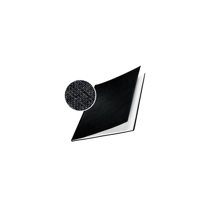 Aparate de indosariat si laminat, accesorii - Coperti din carton plastifiat, pentru impressBind, 21mm (210 coli), negru, Leitz