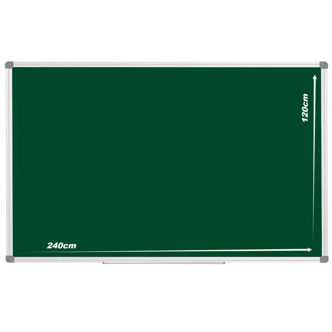 Tabla magnetica si tabla flipchart - Tabla magnetica pentru creta, 120x240 cm, rama aluminiu, verde, Optima