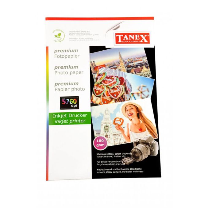 Hartie foto A4, lucioasa, 150 g/mp, 25 coli/top, Tanex Hartie foto A4, lucioasa, 150 g/mp, 25 coli/top, Tanex