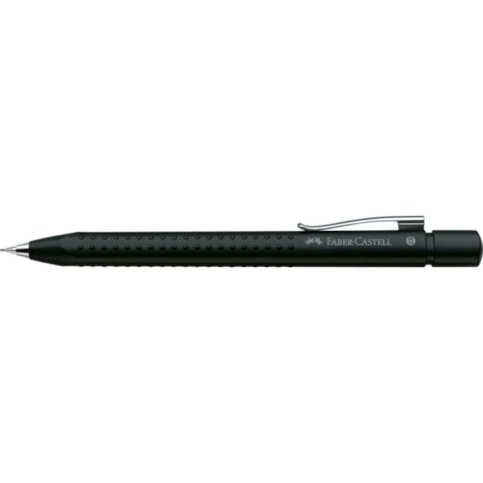 Creioane mecanice si grafit - Creion mecanic, 0.7mm, negru metalizat, Faber-Castell 2011 Grip