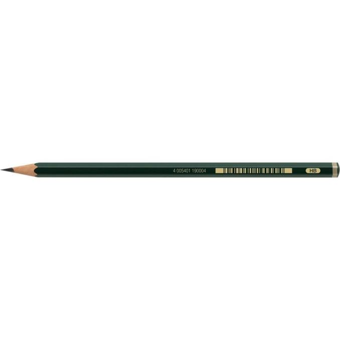 Creioane mecanice si grafit - Creion grafit, HB, fara radiera, Faber-Castell 9000