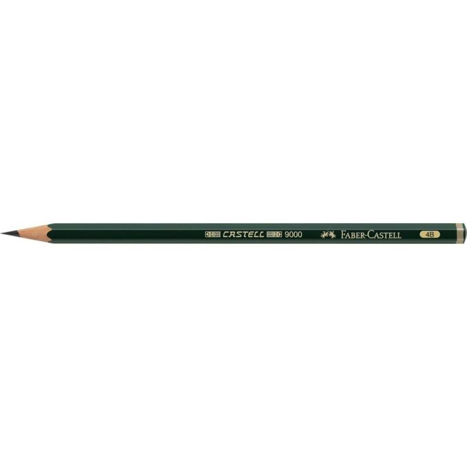 Creioane mecanice si grafit - Creion grafit, 4B, fara radiera, Faber-Castell 9000