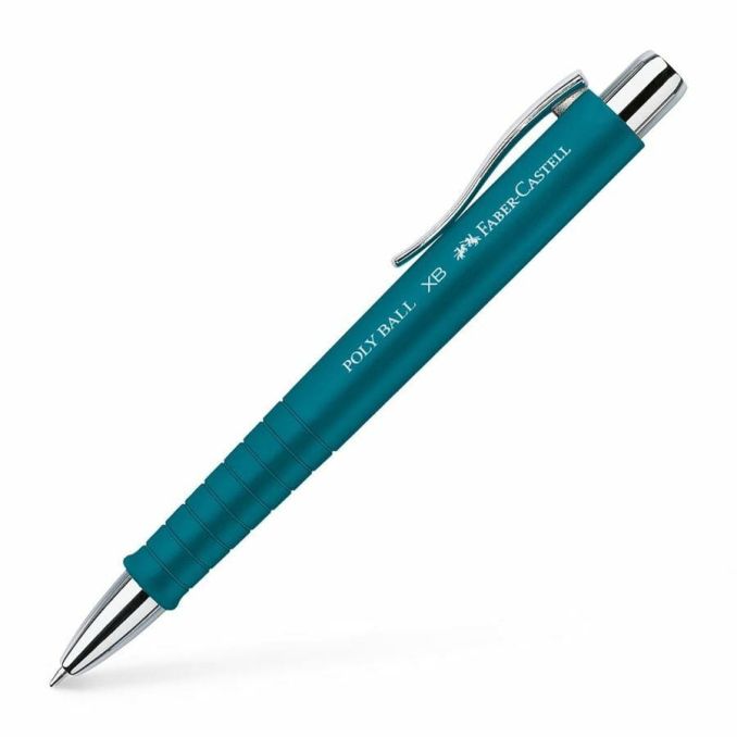 Pixuri - Pix cu pasta, varf 0.7mm, corp petrol, scris albastru, Faber-Castell Poly Ball XB Pixuri - Pix cu pasta, varf 0.7mm, corp petrol, scris albastru, Faber-Castell Poly Ball XB