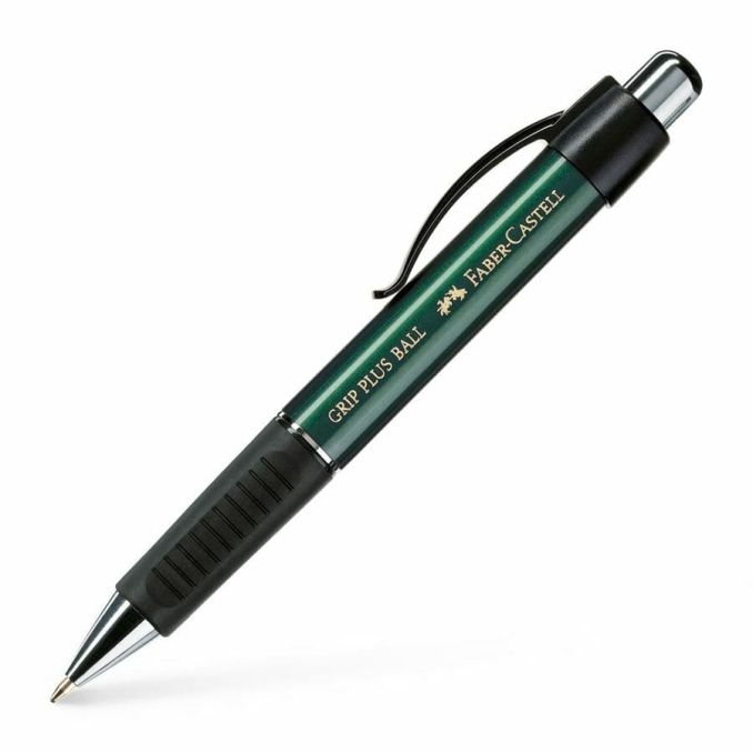 Pixuri - Pix cu pasta, varf 0.7mm, corp verde, scris albastru, Faber-Castell Grip Plus 1407 M Pixuri - Pix cu pasta, varf 0.7mm, corp verde, scris albastru, Faber-Castell Grip Plus 1407 M