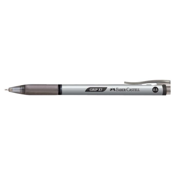 Pixuri - Pix cu pasta, varf 0.5mm, negru, Faber-Castell Grip X5