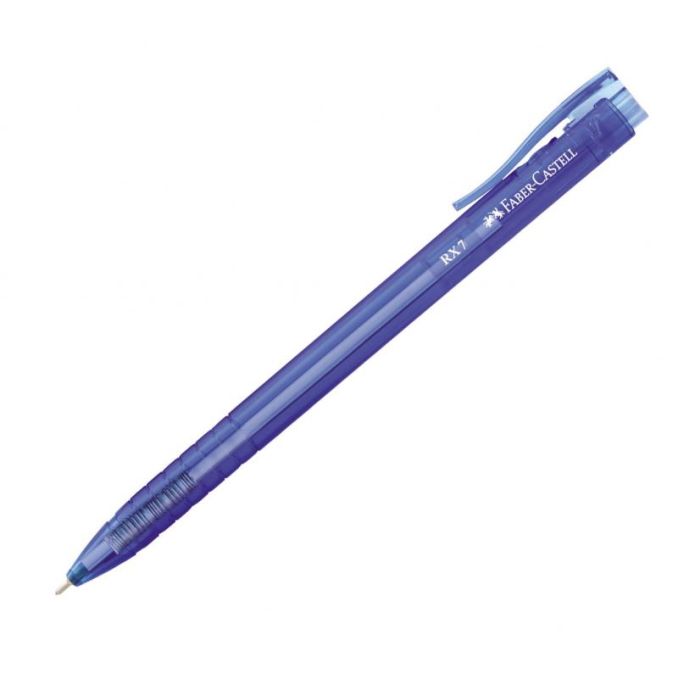 Pixuri - Pix cu gel, varf 0.7mm, albastru, Faber-Castell RX7 Pixuri - Pix cu gel, varf 0.7mm, albastru, Faber-Castell RX7