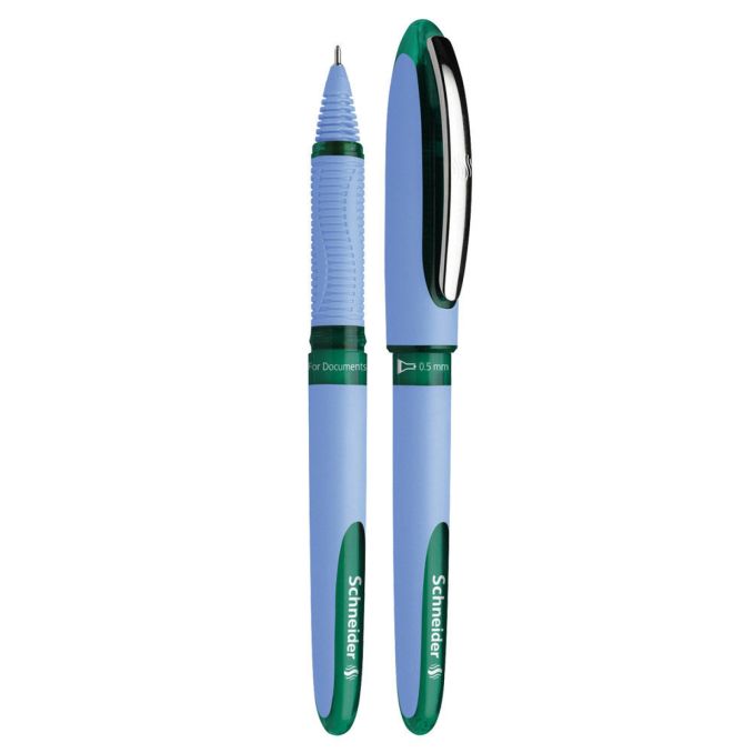 Rollere - Roller cu cerneala, varf 0.5mm, verde, Schneider One Hybrid N
