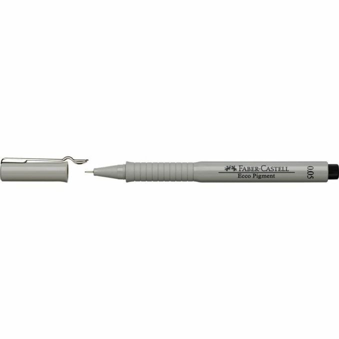 Linere si finelinere - Liner, varf 0.05mm, negru, Faber-Castell Eco Pigment