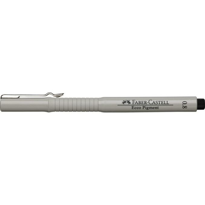 Linere si finelinere - Liner, varf 0.8mm, negru, Faber-Castell Eco Pigment