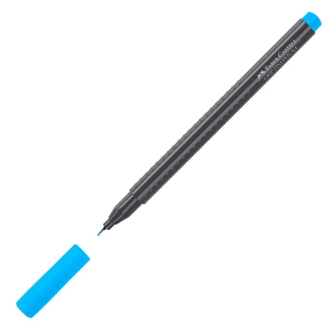 Linere si finelinere - Liner, varf 0.4mm, albastru marin, Faber-Castell Grip